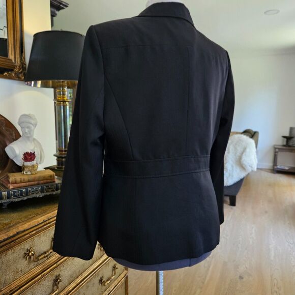 EVAN-PICONE Black Gray Suit Jacket Blazer Womens 14 Business Modern Cut - Picture 5 of 11